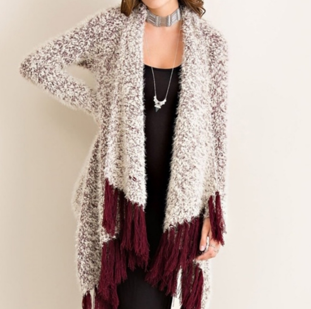 Entro Popcorn/Eyelash Cardigan